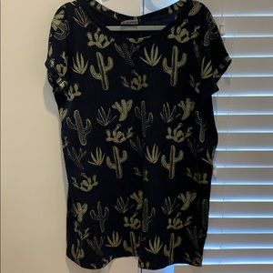 Cotton Cacti Print Dress